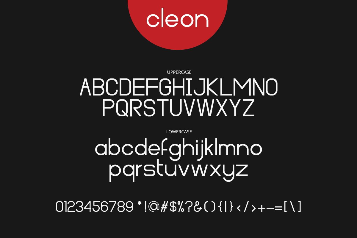 Beispiel einer Cleon Bold-Schriftart